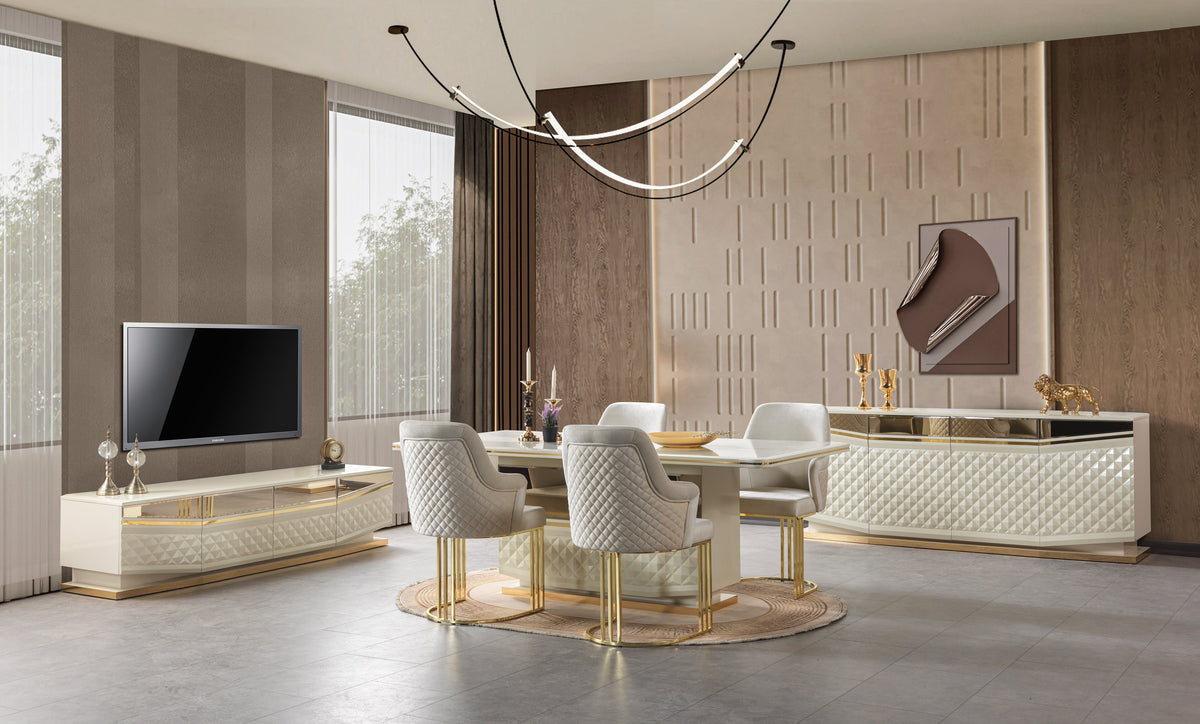 Anica Ivory 7pc Dining Room Set