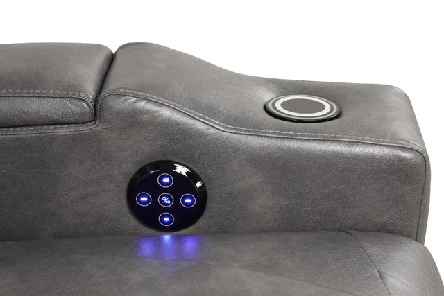 Topgun2 Grey POWER/LED/BLUETOOTH SPEAKERS Reclining Chair