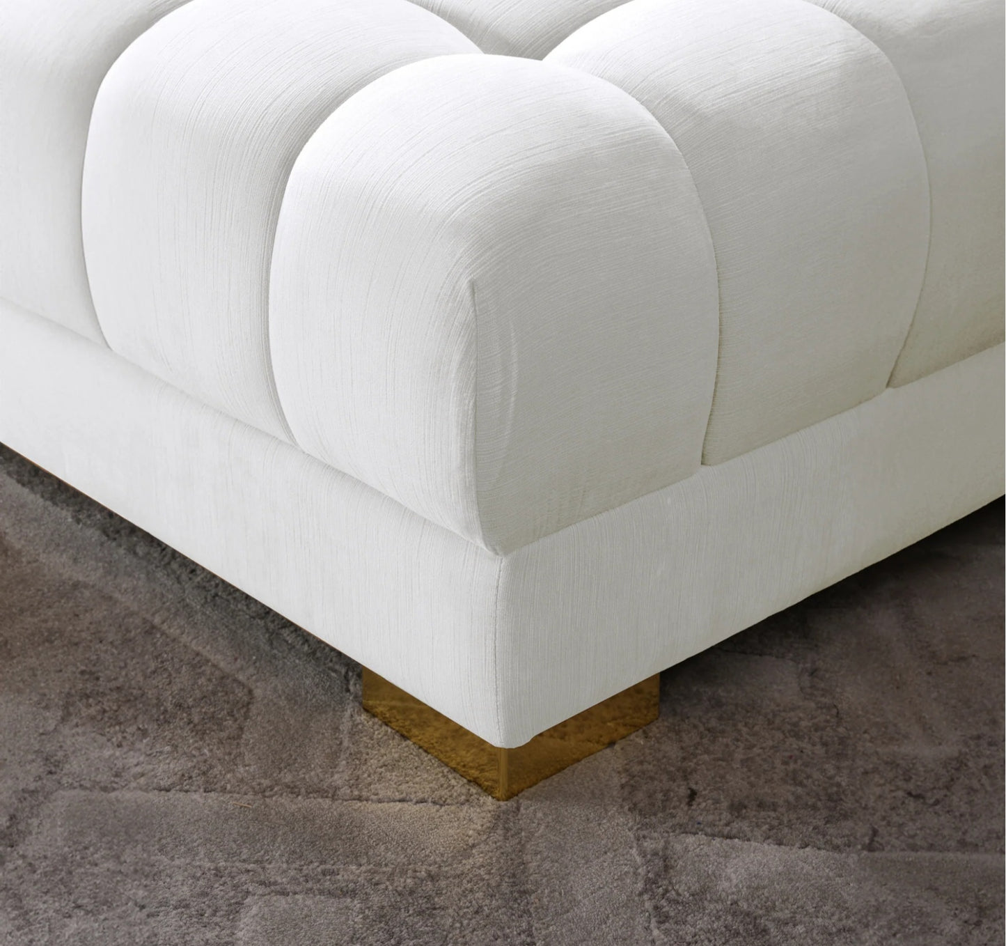 Marlow 142" Ivory Velvet U Shape Corner Sectional