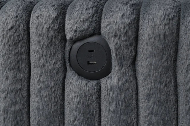 Sol Charcoal Corduroy Reversible Sectional