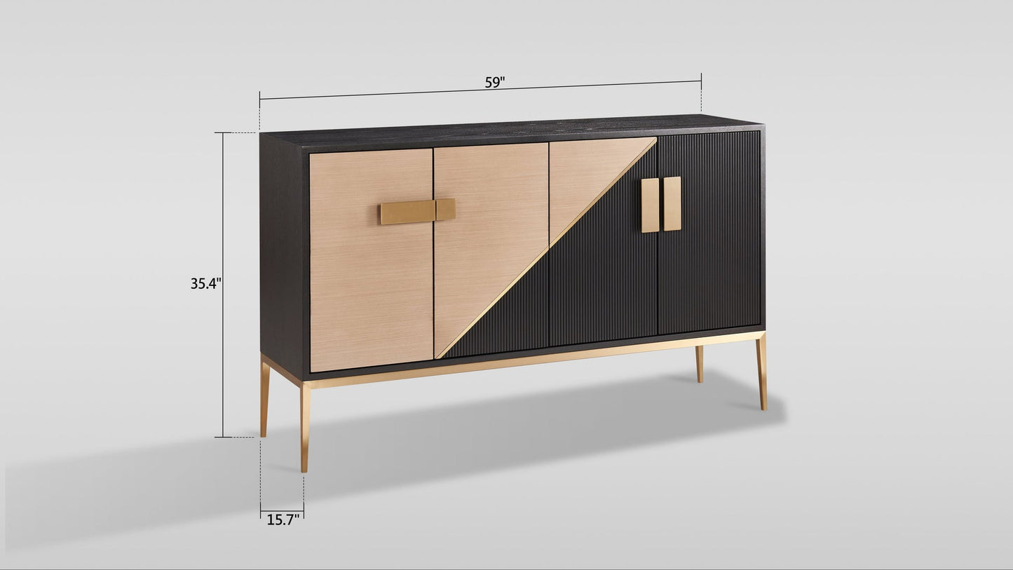 Divolia Black/Gold Sideboard
