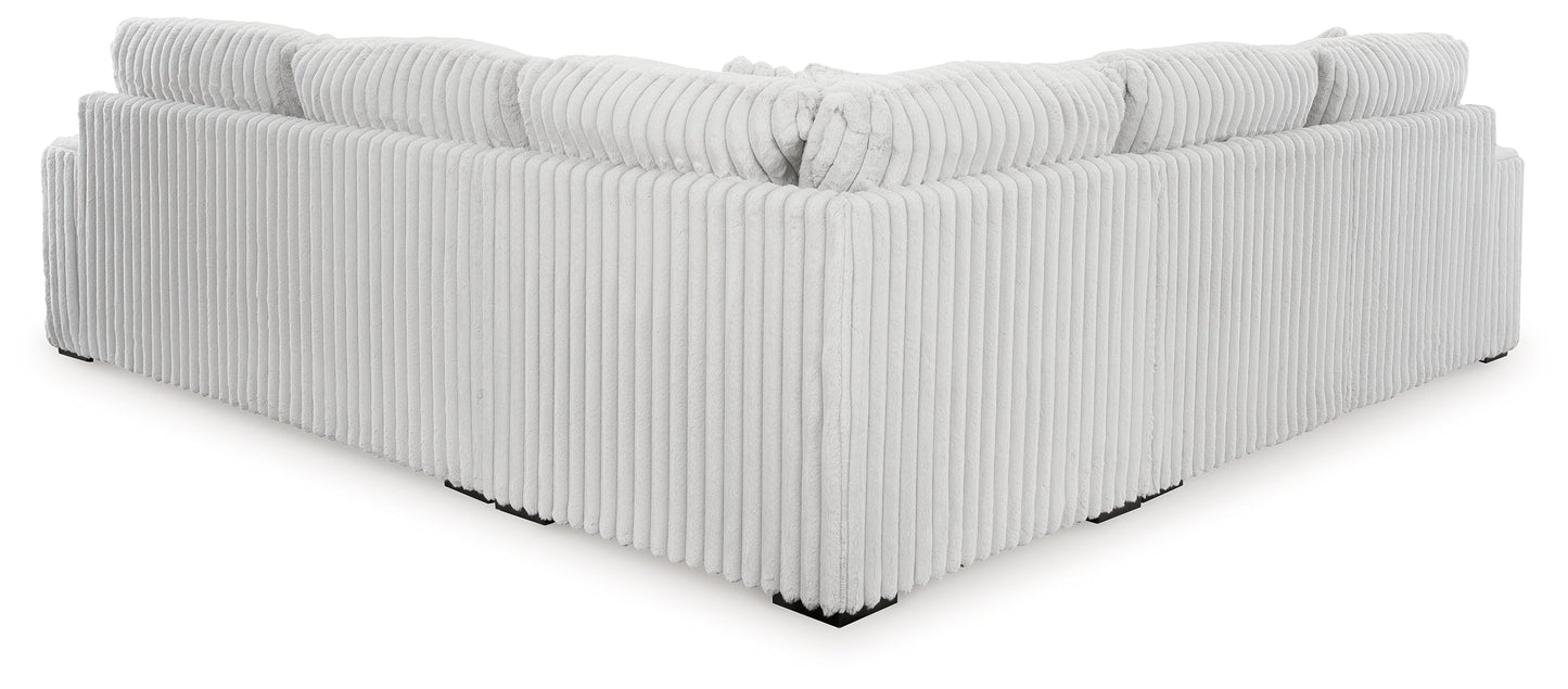 Stupendous Alloy 3pc Sectional with Ottoman