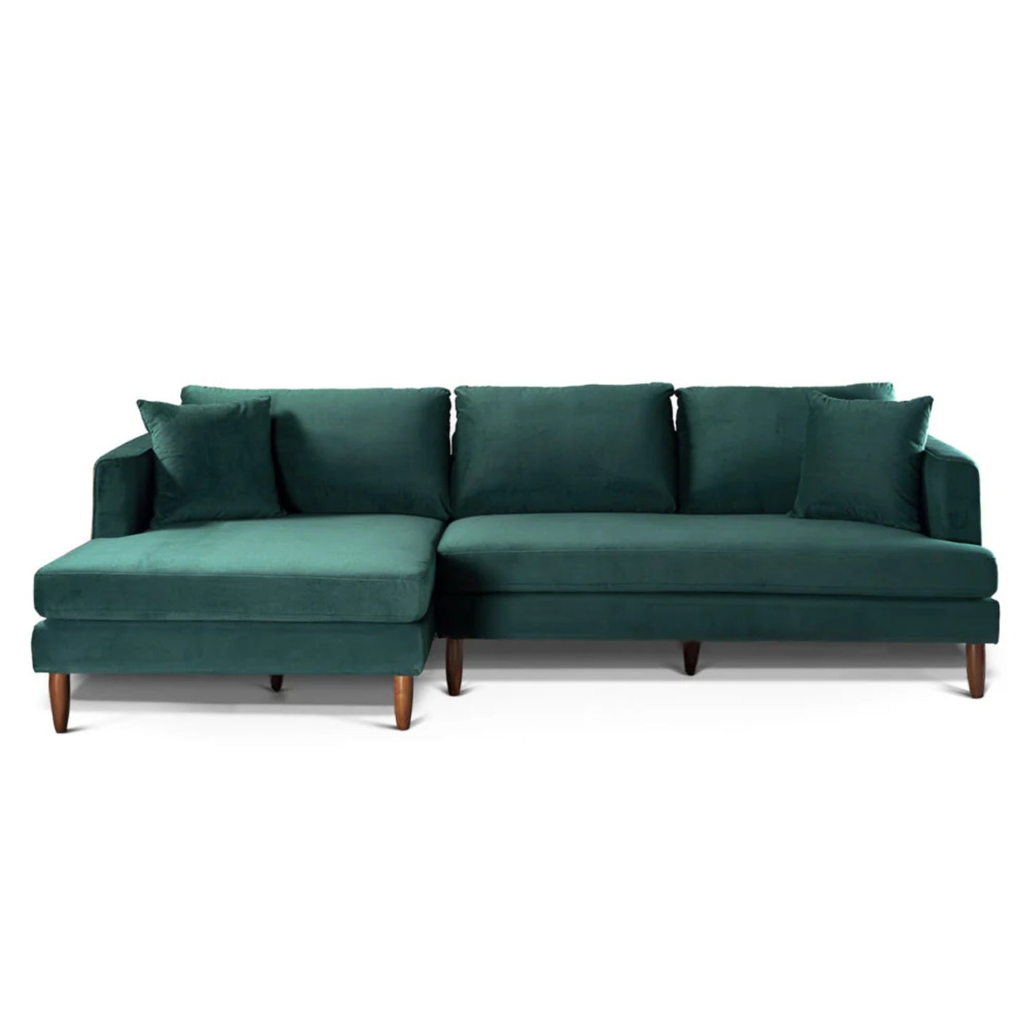 Blake 107" Green L-Shaped Sectional Sofa Left Facing