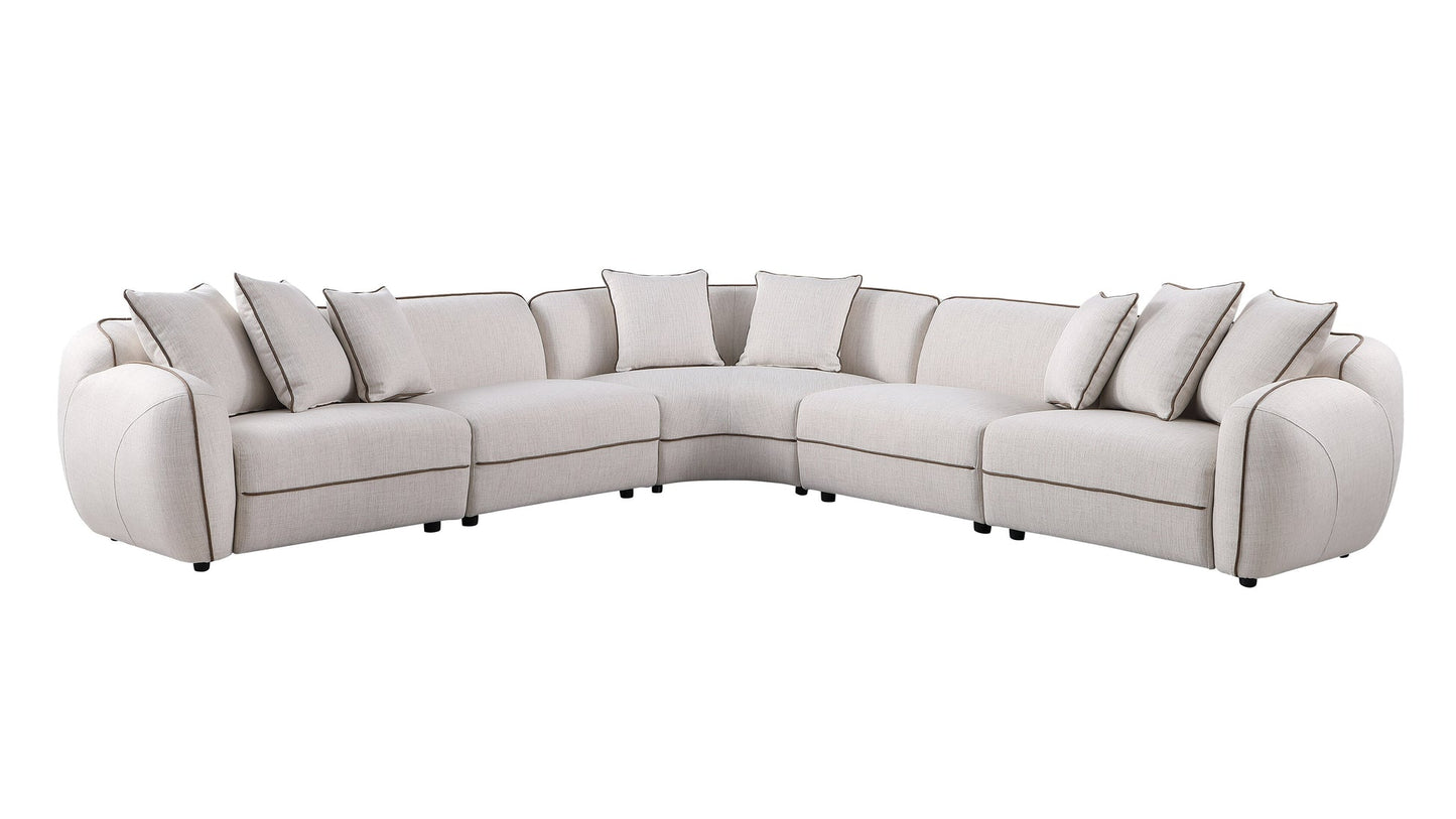 Gaby Beige Fabric Sectional MI-3002