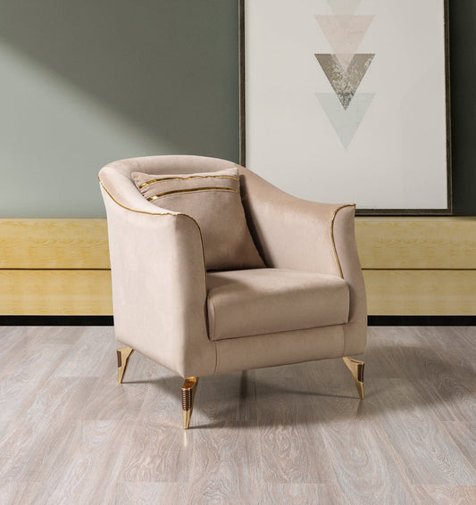 Belinda Coffee Velvet Chair