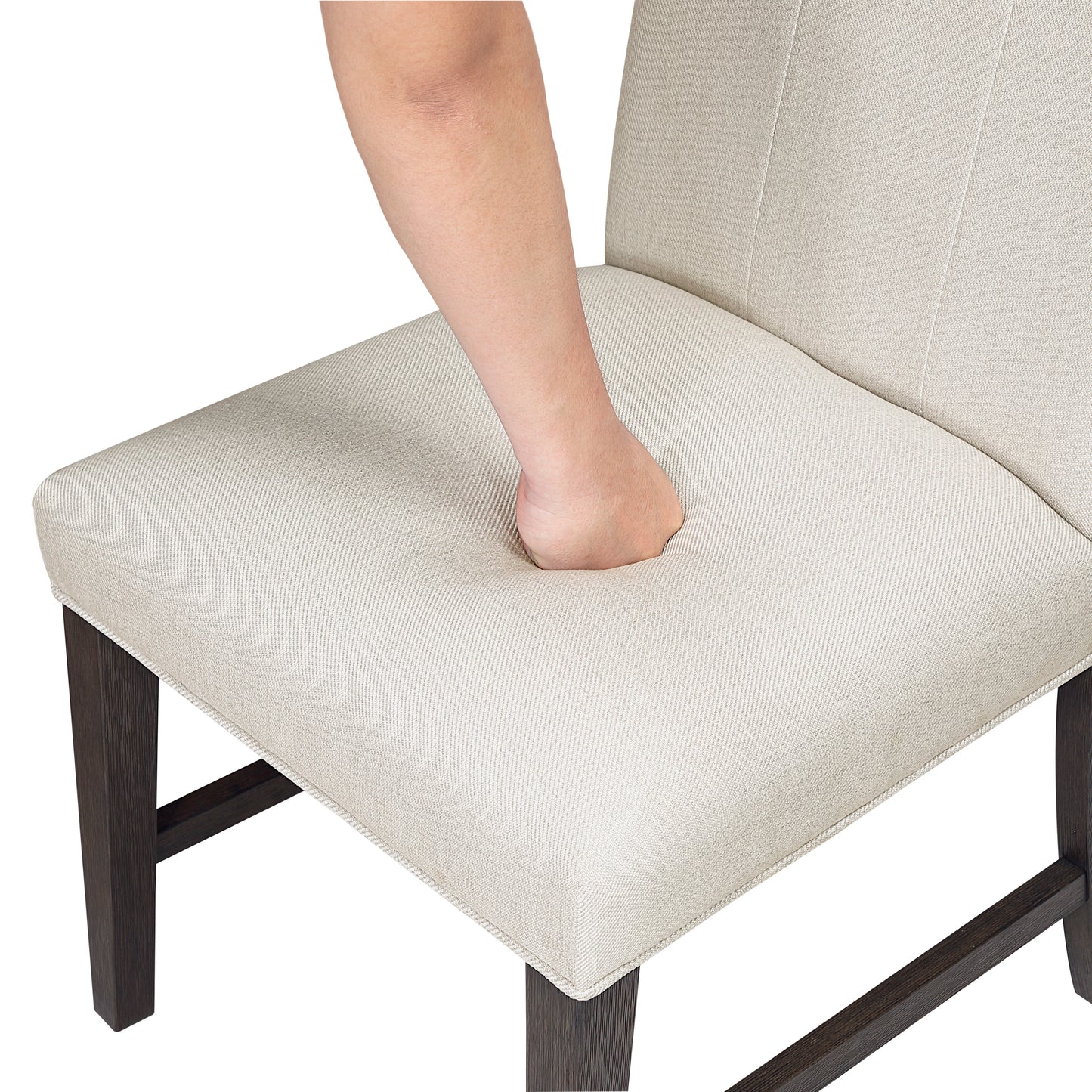 Clara Brown/Beige 7pc Rectangular Dining Room Set 6066