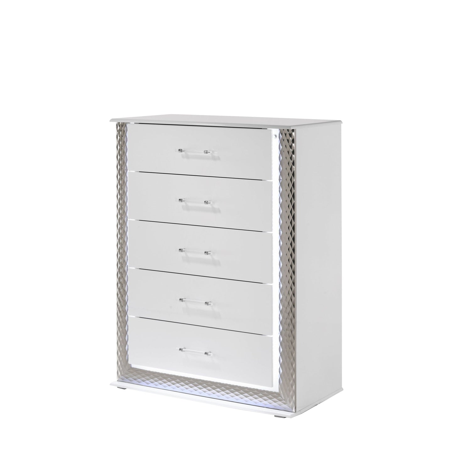 Dina White LED Platform Bedroom Set