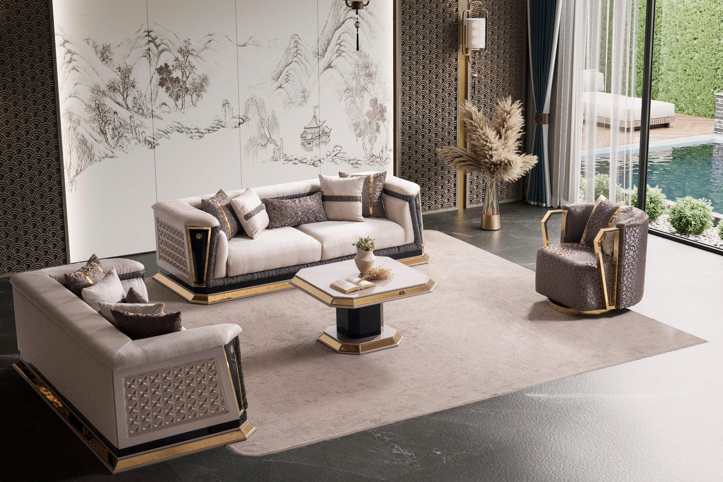 Diamond Collection Living Room Set