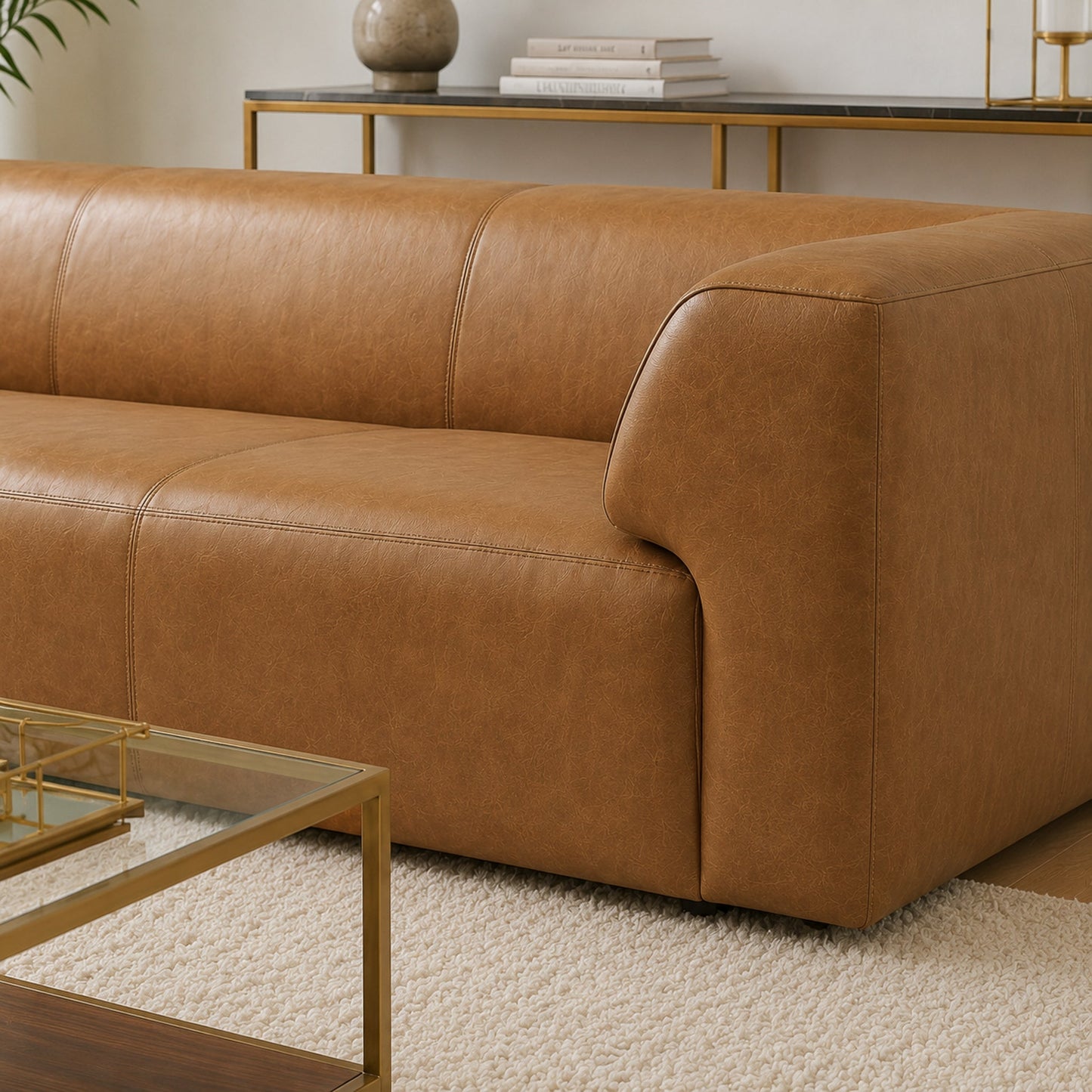 Rialto GENUINE LEATHER 105" Sofa