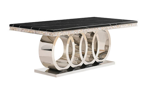 Giovanni Black/Chrome Dining Table D620