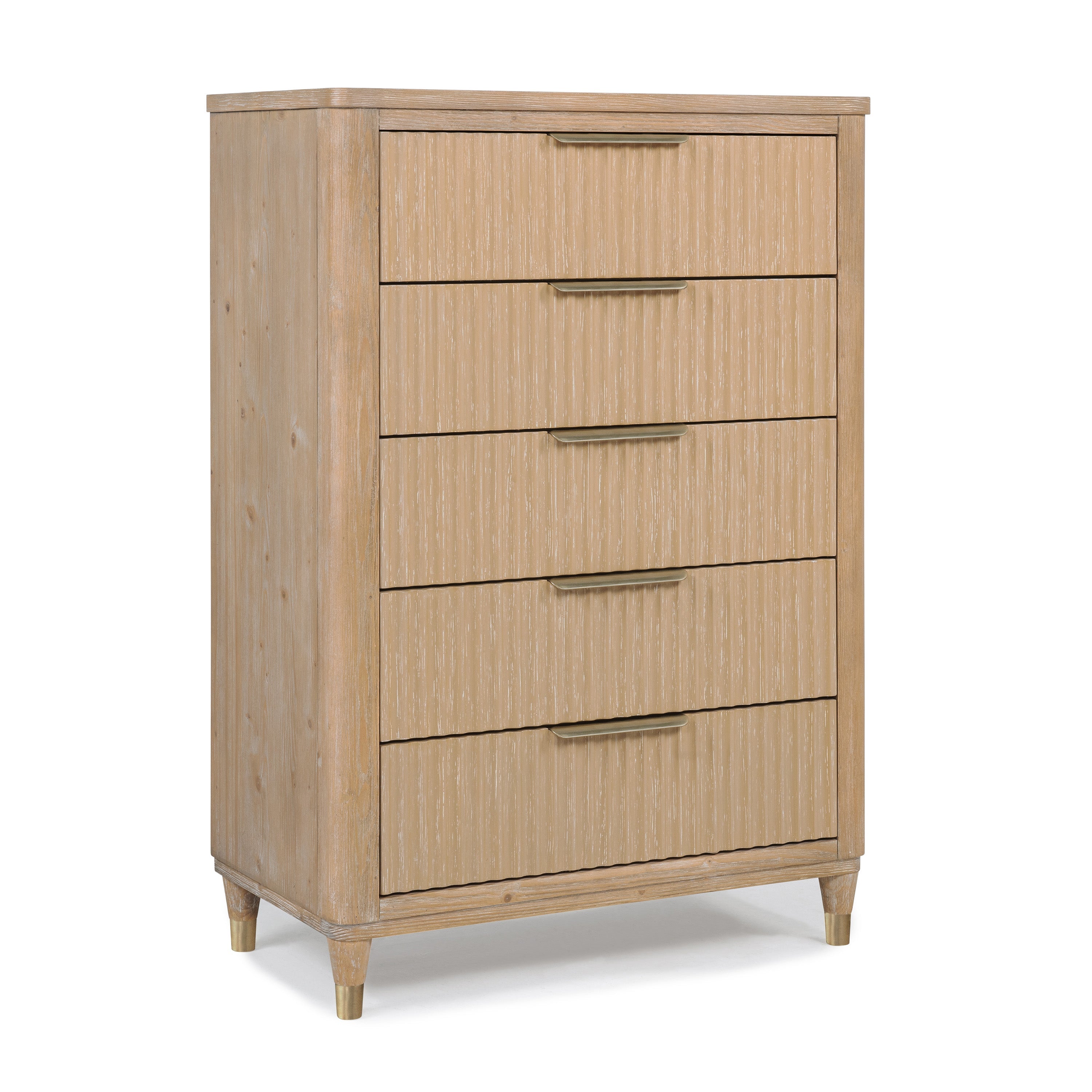 Kara Cerused Natural Upholstered Panel Bedroom Set B1450 – Harwin