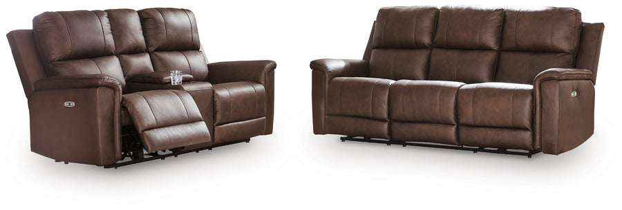 Bleckley Espresso POWER/TOP GRAIN LEATHER Reclining SofaandLoveseat| PCU1200115
