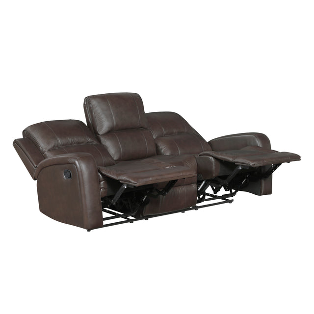 Austin Brown GENUINE LEATHER Reclining Set 9735