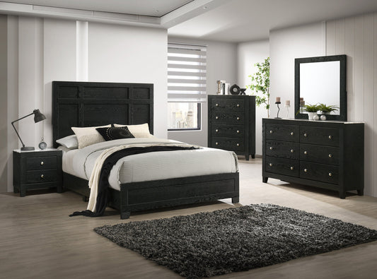 Cadence Black LED Panel Bedroom Set B4511