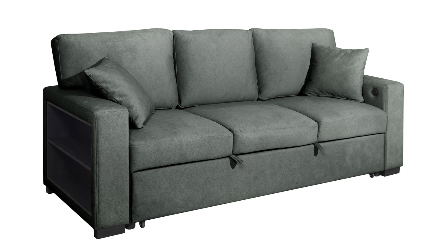 Bexley Grey Fabric Pull-Out Bed Living Room Set S3690