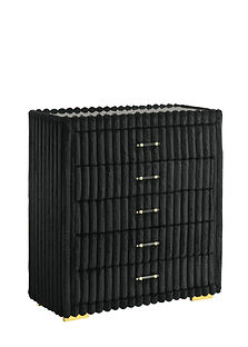Henley Black Corduroy LED Fireplace/TV Lift Platform Bedroom Set B2040