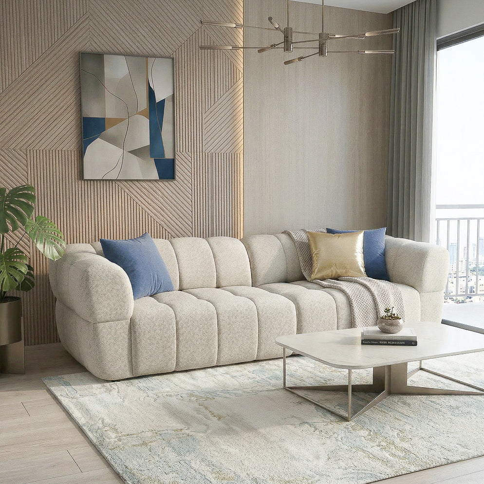 Burntwood Light Brown Chenille PWR Slider Sofa