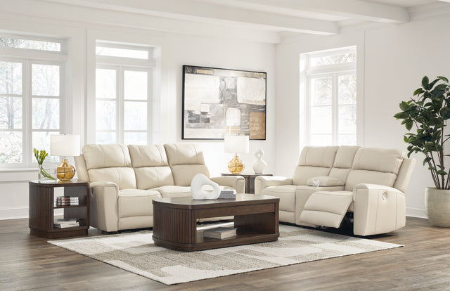 Dahlmoore Almond POWER Reclining Sofa and Loveseat U13200