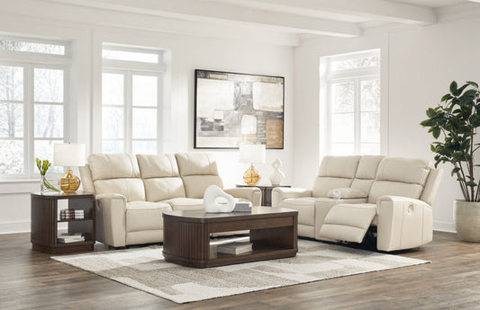 Dahlmoore Almond POWER Reclining Sofa and Loveseat U13200