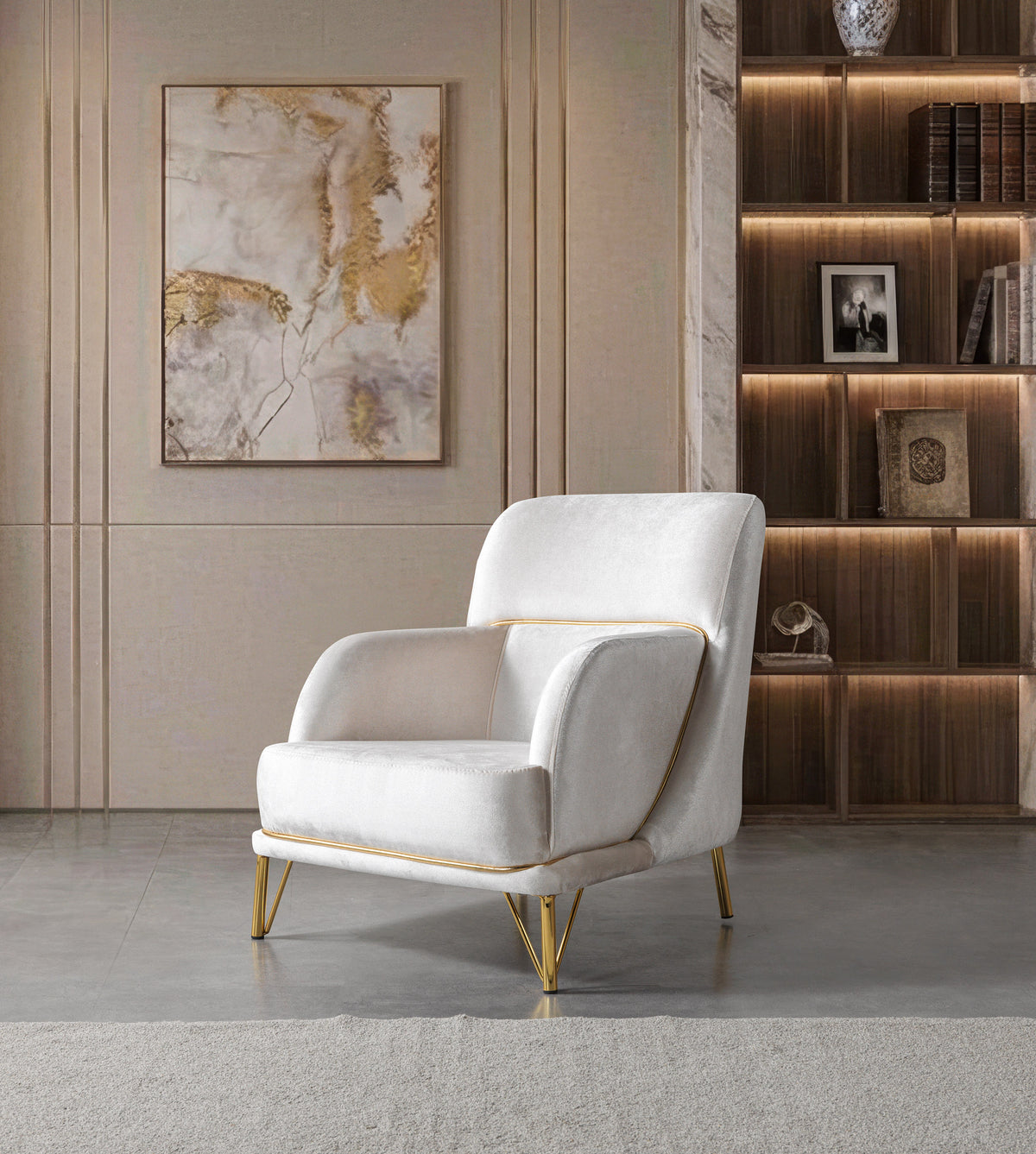 Fabiana Ivory Luxury Living Room Set