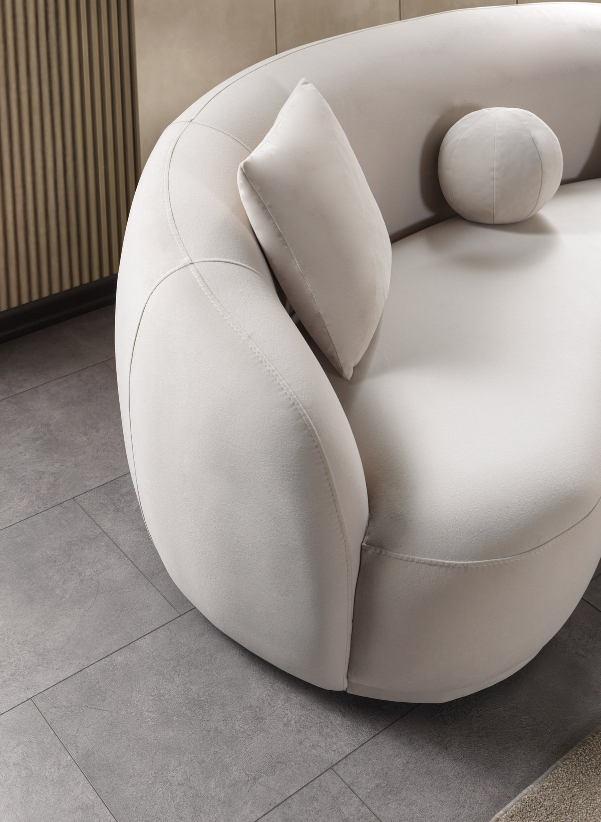 Bonita Ivory Velvet Living Room Set