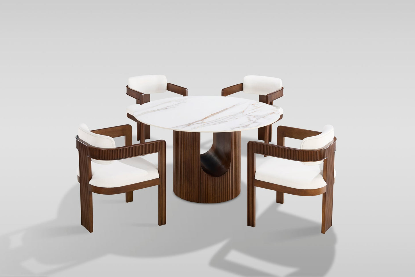 Jorri White/Walnut Dining Room Set D1581