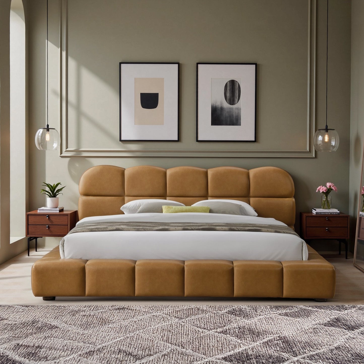Roswell Luxurious King Size Platform Bed
