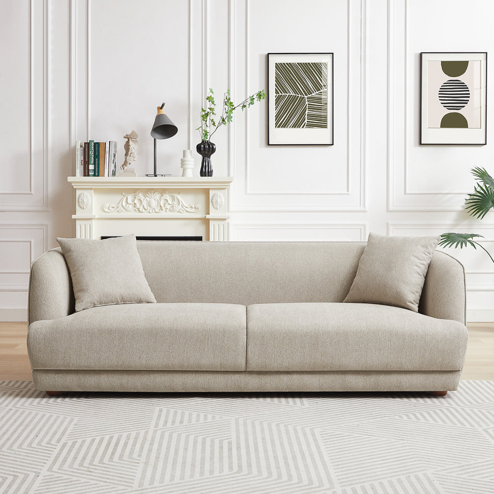 Stanmer Cream Luxury Fabric Linen Couch
