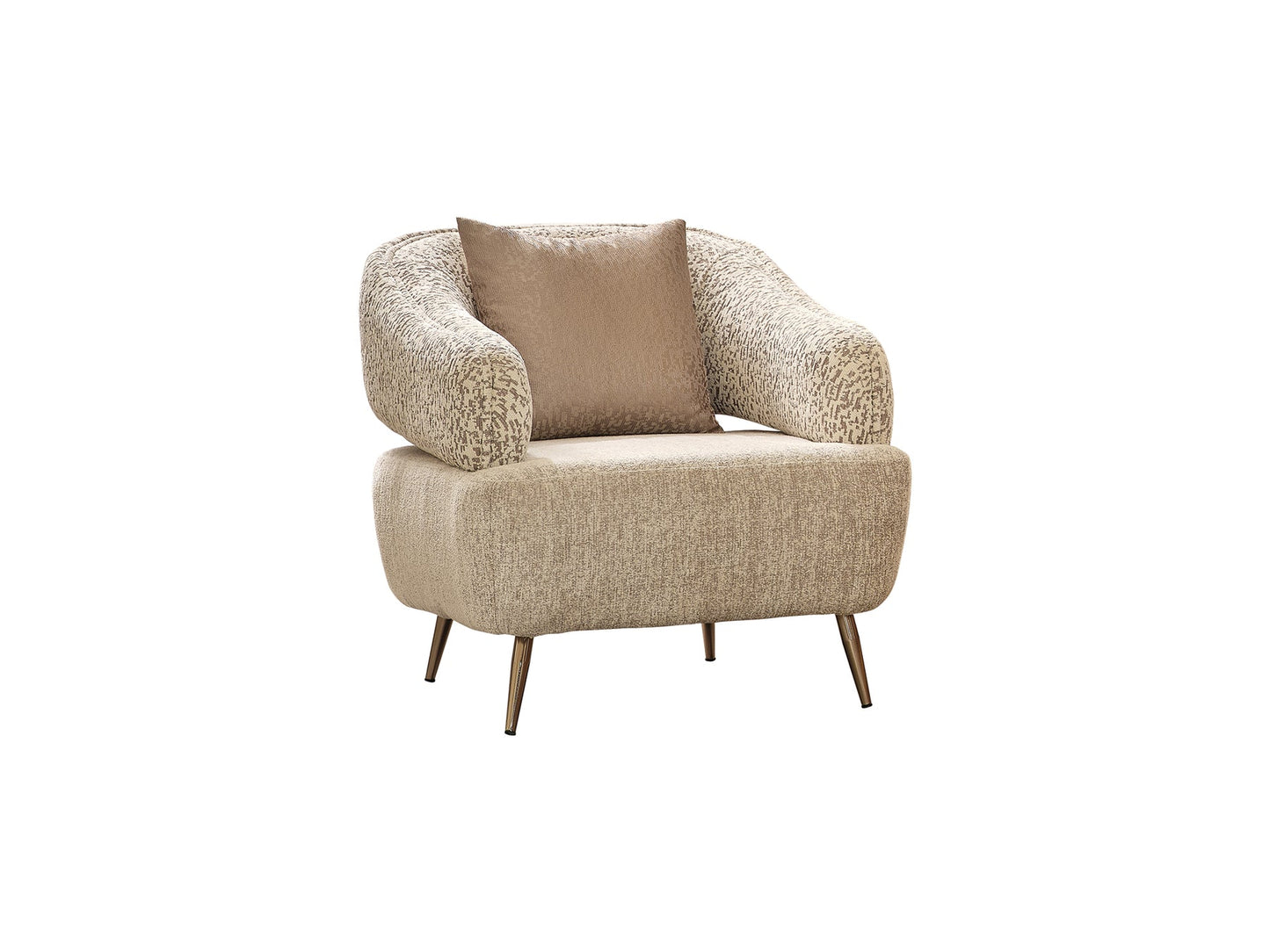 Nova 3-pieces (Sofa & Loveseat & Chair) Livingroom Set Cream