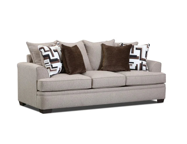 100 Coffee Fabric Sofa & Loveseat Set