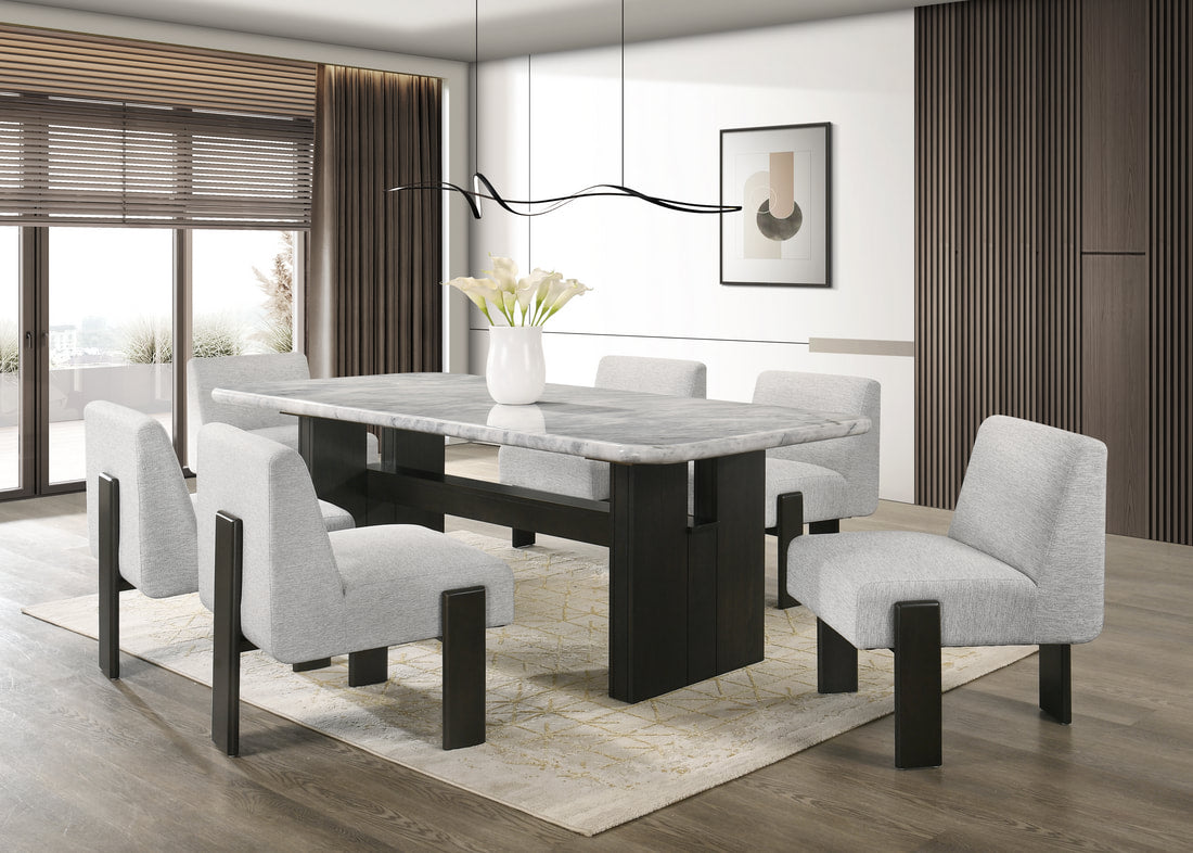 Diva (GENUINE MARBLE) Table & 6-Chairs