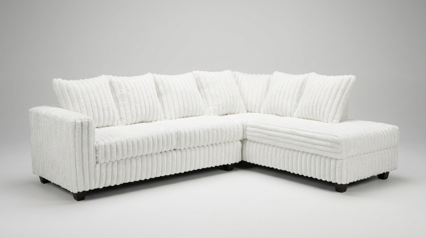 Gia Eggshell White Sectional S300