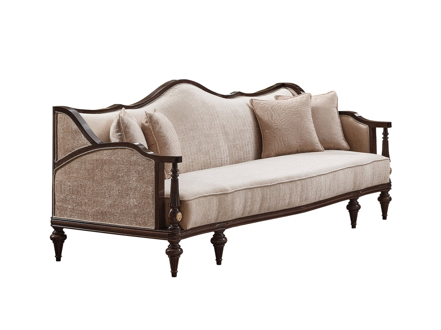 Zumrut Lux 3-pieces (Sofa & Loveseat & Chair) Livingroom Set Beige
