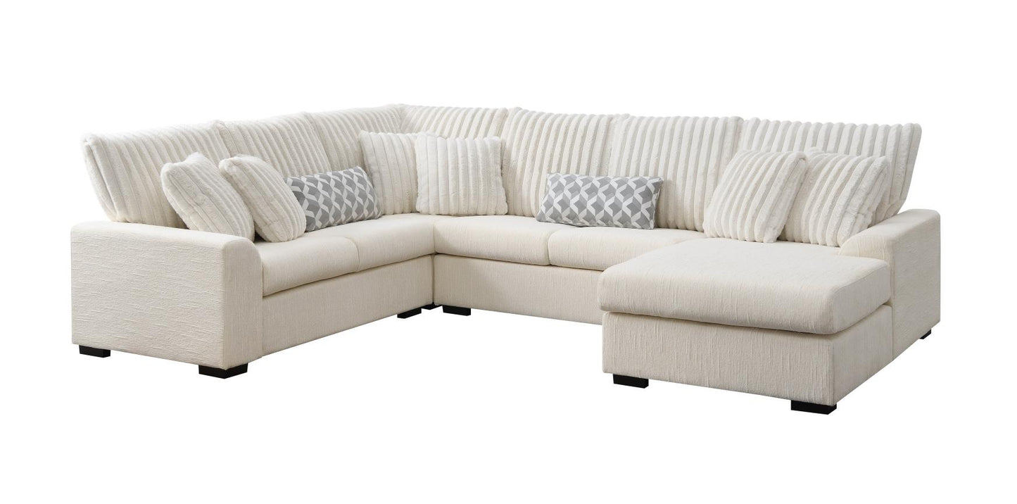 Brady Beige Fabric 4pc Sectional S1801