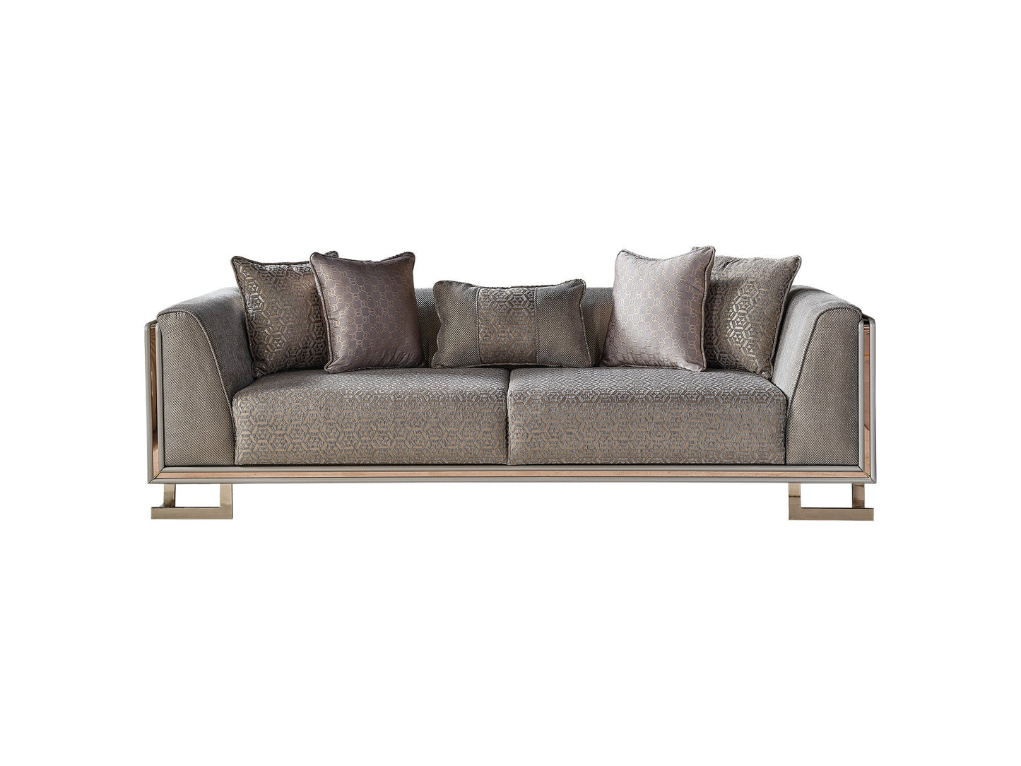 Gokce 3-pieces (2 Sofa & 1 Chair) Livingroom Set Grey