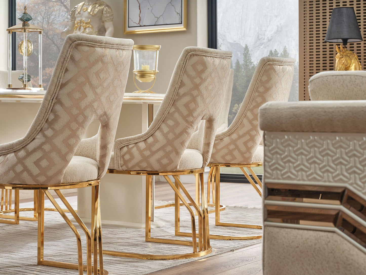 Zen Diningroom Set (78"Dining Table & 6 Dining Chair)