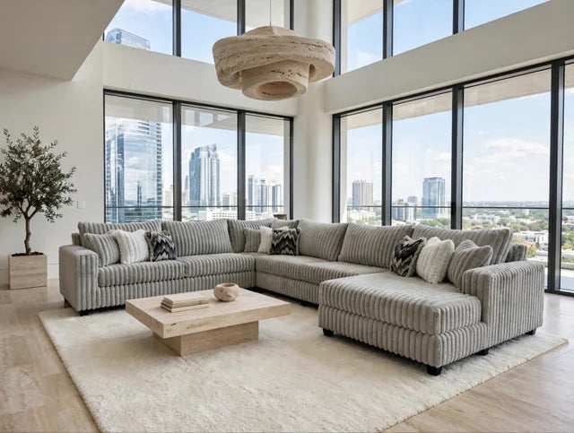 Grey 170" 4pc OVERSIZED Sectional 9900