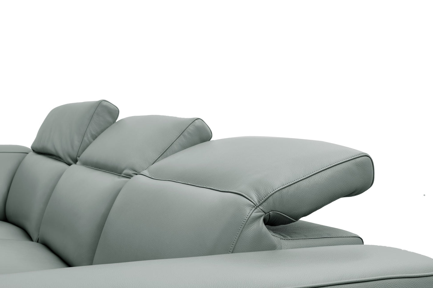 Holly Grey Italian Leather/Match POWER Reclining Corner Sectional (3 Power Recliners + 1 Console) MI-2520
