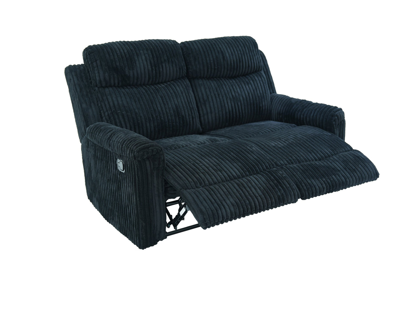 Grace Black Corduroy 3pc Reclining Living Room Set  S8585
