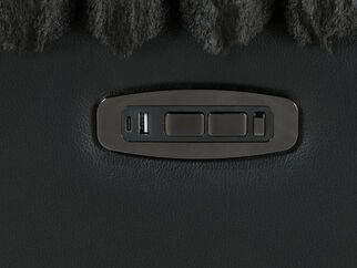 Flash Black Cord Fabric POWER/LED/BLUETOOTH SPEAKERS Reclining Sectional