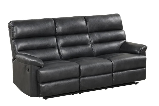 Albert40 Black Leather 3pc Reclining Set
