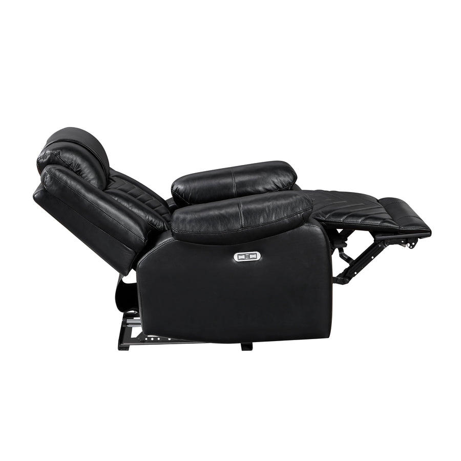 Huron Black POWER/LED/BLUETOOTH SPEAKERS Reclining Set 8457