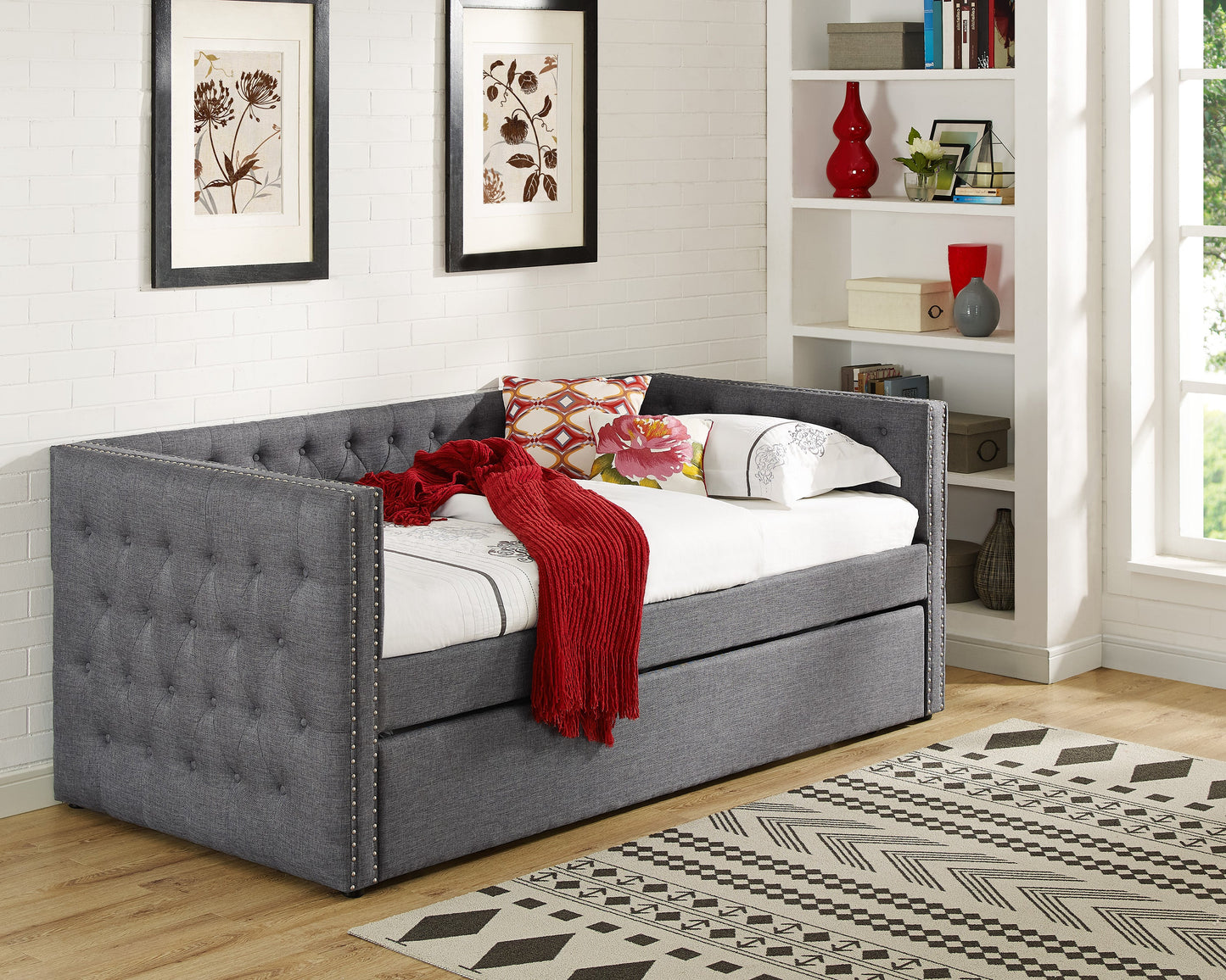 Trina Gray Twin Daybed with Trundle | 5335