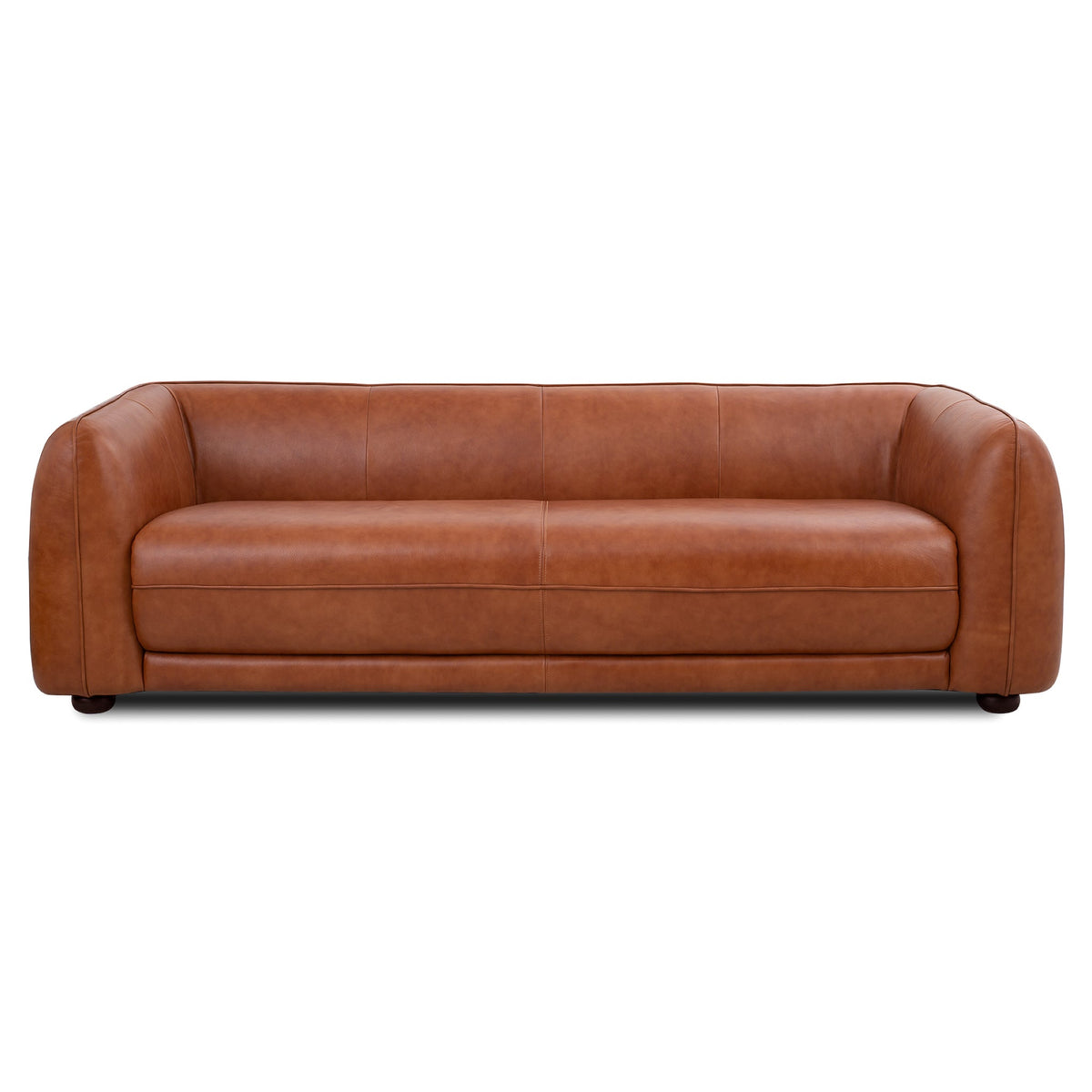 Maine Brown Leather Sofa