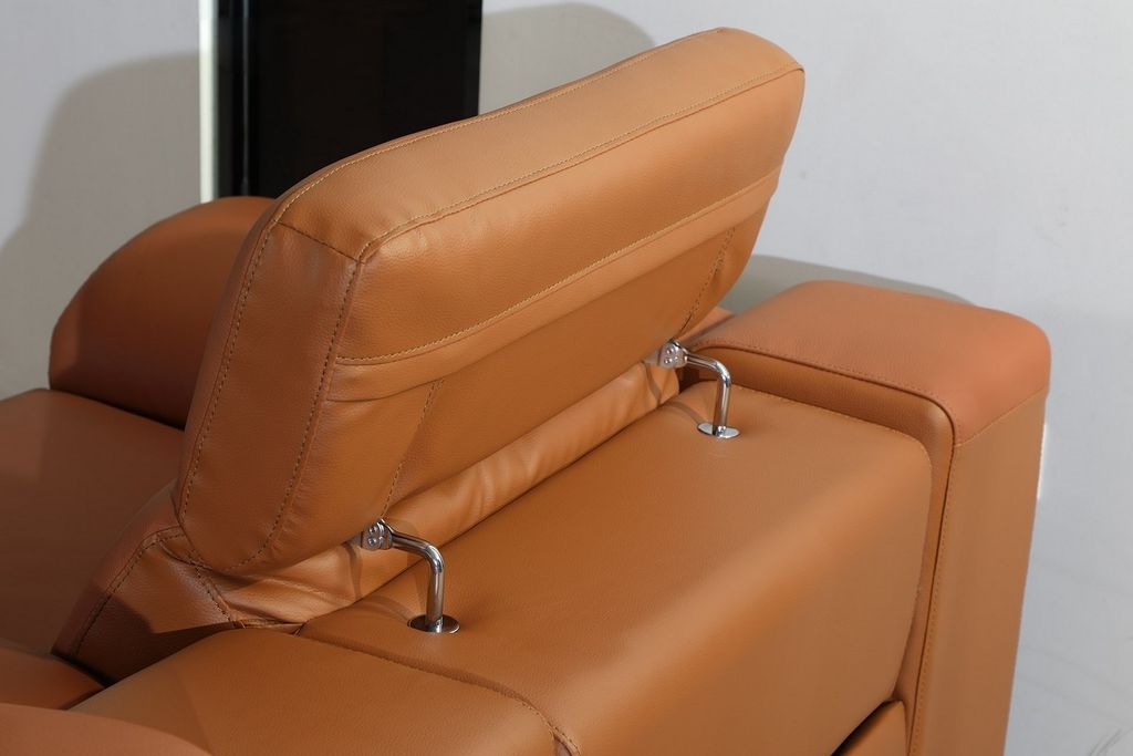 UR9762 7pc Camel TOP GRAIN 4pc Power Sectional