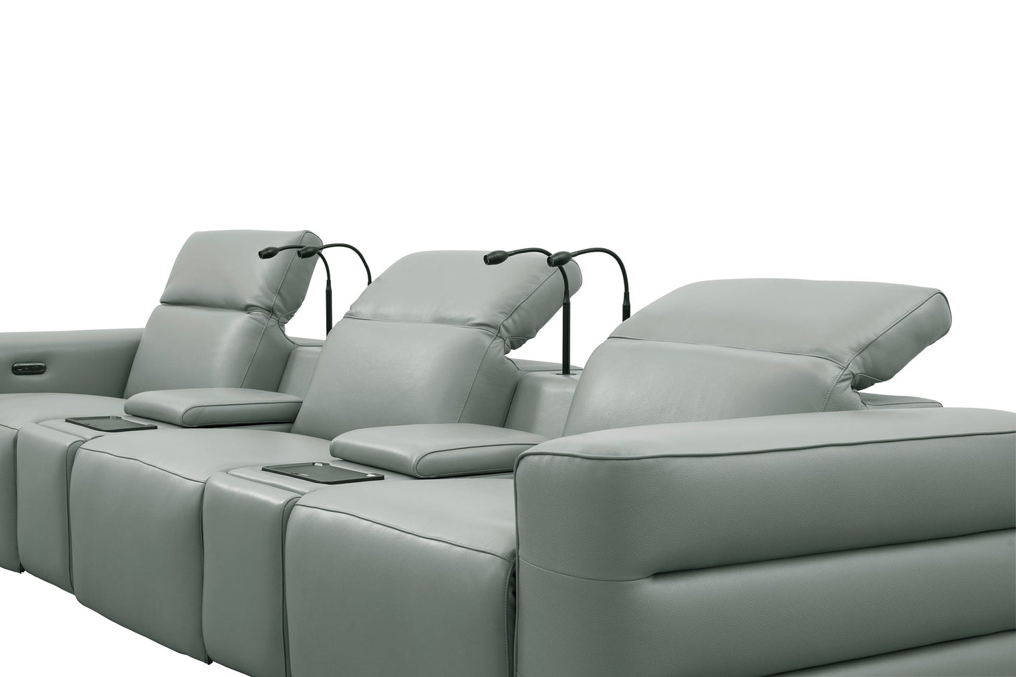 Diamante Grey 3pc POWER Reclining Sofa MI-2515