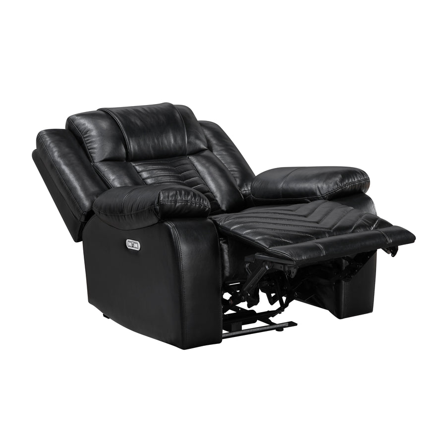 Huron Black POWER/LED/BLUETOOTH SPEAKERS Reclining Set 8457