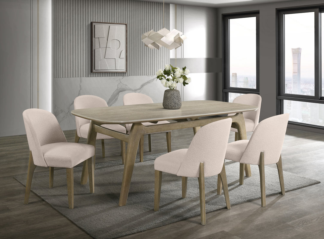 Adriana (PORCELAIN TABLE TAB) 7pc Dining Room Set