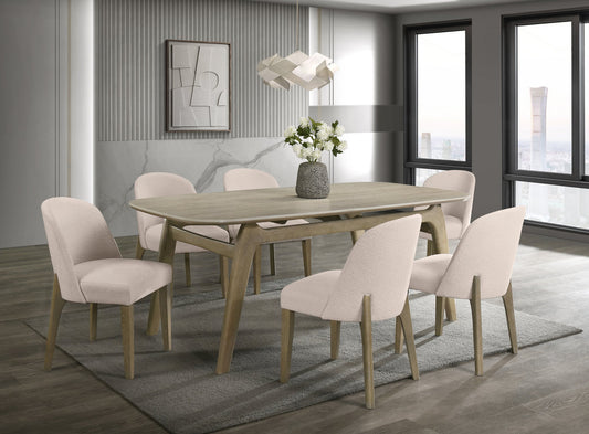 Adriana (PORCELAIN TABLE TAB) 7pc Dining Room Set