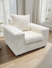 Texan Ivory Corduroy OVERSIZED Living Room Set S320